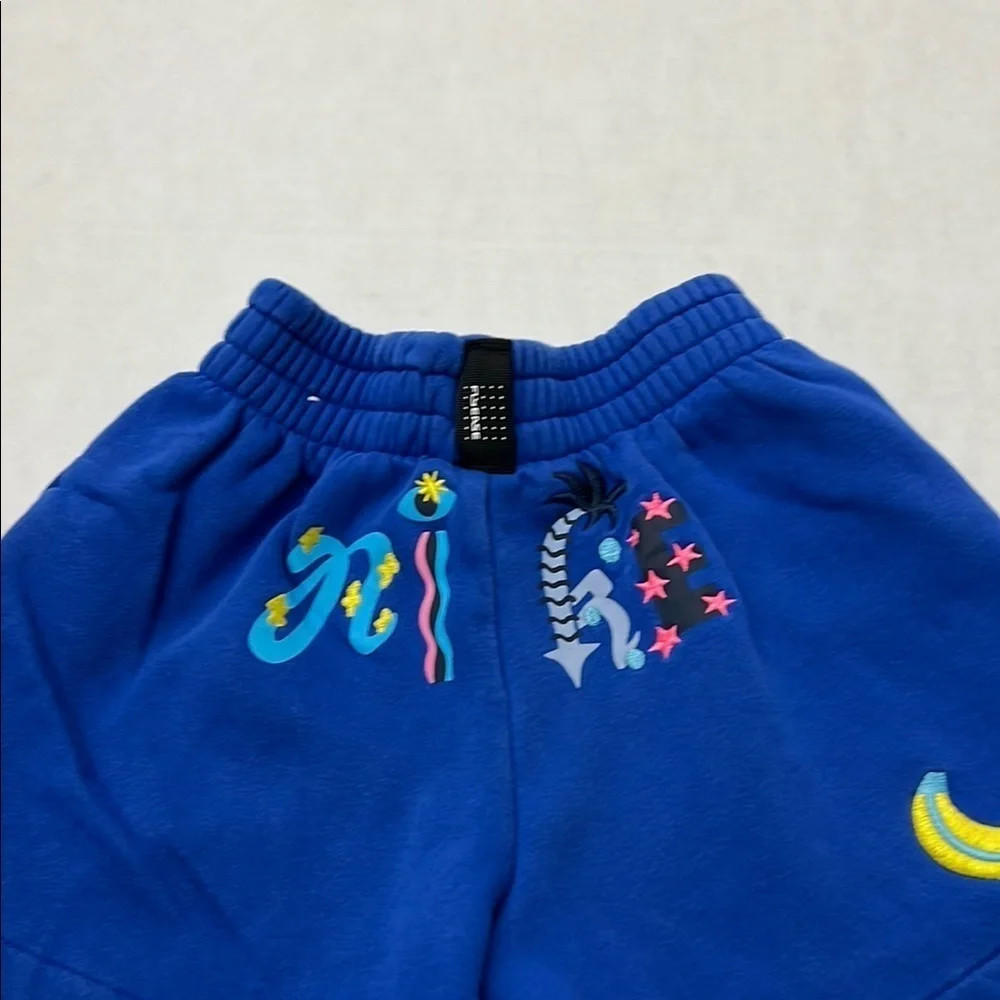 Nike Kids Royal Blue Shorts with Fun Patches